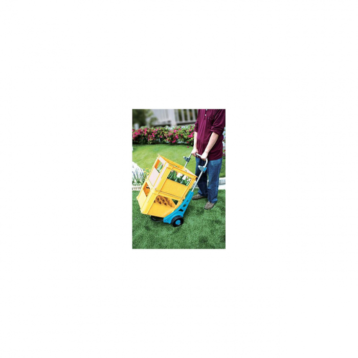 SUPORT PENTRU SACI DE GUNOI CU ROTI PENTRU GRADINA, CARUCIOR TRANSPORT NAVETE MAX 50 KG 120 L [6]