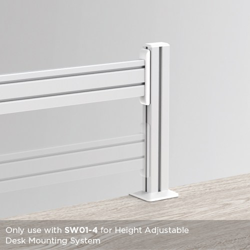 SUPORTI DE MONTAJ PE BIROU PENTRU PLACA SLATWALL, ALUMINIU [4]