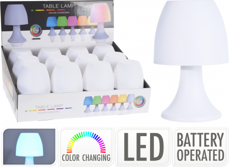 Amenajari Interioare - Lampă de masă LED cu schimbare de culoare, funcționare pe baterii – decor ambiental modern