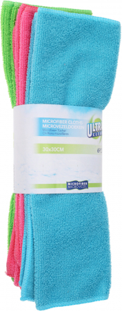 Amenajari Interioare - Set 6 lavete din microfibră Ultra Clean, 30x30 cm, multicolor
