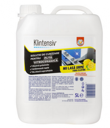 Curatenie si igiena - Solutie plita vitroceramica, 5 litri, Klintensiv