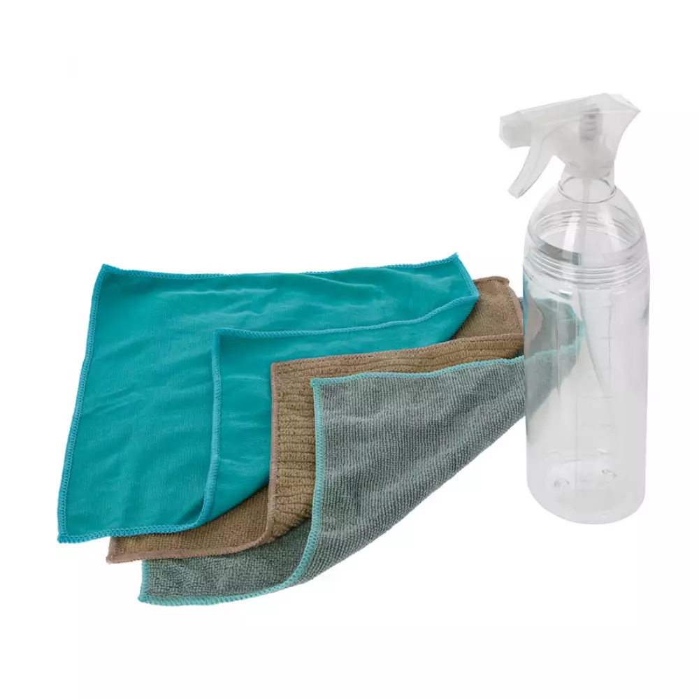 Diverse Accesorii - Set de curățenie cu lavetă din microfibră și pulverizator