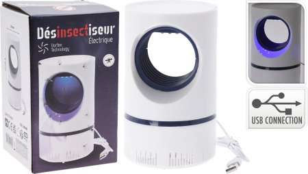 Diverse Accesorii - Aparat anti-insecte electric cu lumină UV și conexiune USB – tehnologie vortex silențioasă