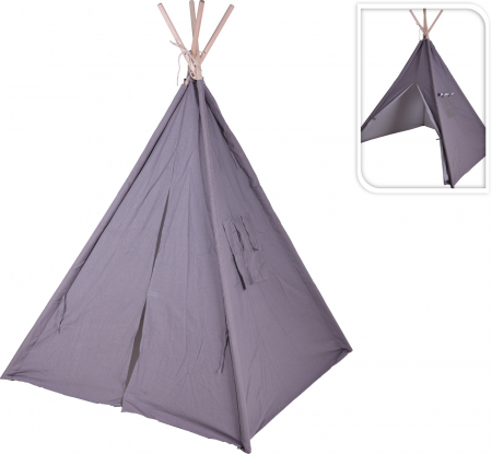 Diverse Accesorii - Cort teepee pentru copii - Joacă și relaxare, design gri elegant