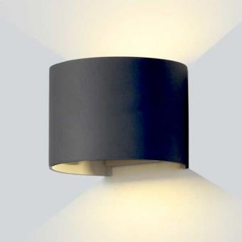 Aplice - APLICA LED CURBATA DE FATADA EPISTAR NEGRU 6W LUMINA CALDA