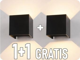 Amenajari Interioare - APLICA LED DE FATADA 6W ORIENTABILA NEGRU CU 1 BUC CADOU