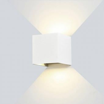 Aplice - APLICA LED DE FATADA REGLABILA ALB 6W LUMINA CALDA