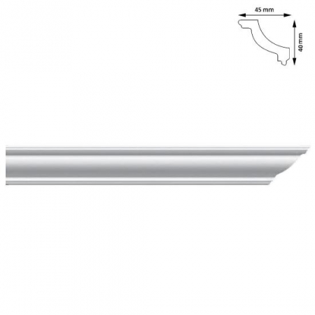 Plinte, izolatii si accesorii parchet - BAGHETA COLTURI, 40X45 MM, 2 M
