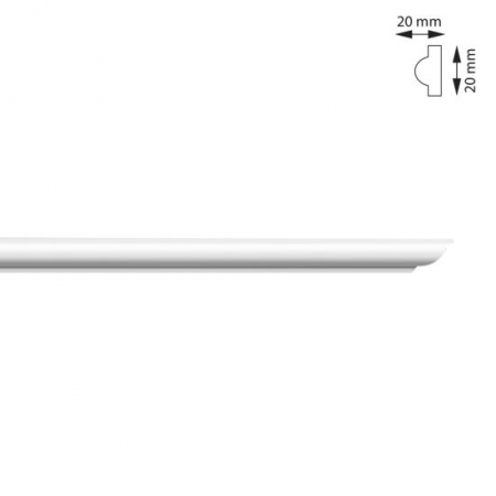 Plinte, izolatii si accesorii parchet - BAGHETA LINII, 20X20 MM, 2 M