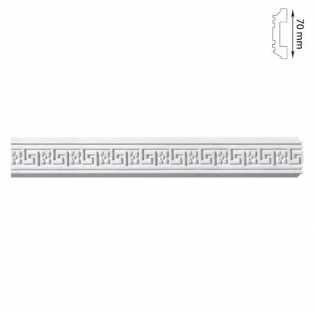 Plinte, izolatii si accesorii parchet - BAGHETA LINII, 70 MM, 2 M