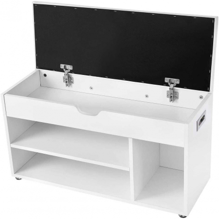 BANCA DEPOZITARE INCALTAMINTE, PANTOFAR PENTRU HOL, VASAGLE, PAL, 3 RAFTURI, ALB, 80X30X44 CM [1]