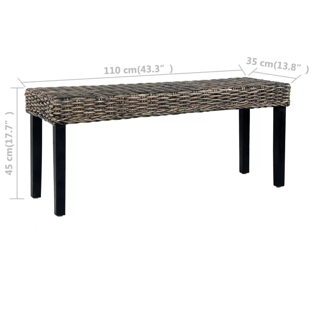 BANCA, NEGRU, 110 X 35 X 45 CM [5]