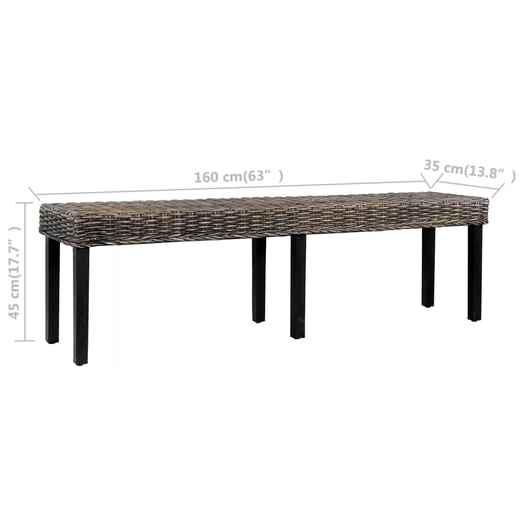 BANCA, NEGRU, 160 X 35 X 45 CM [5]