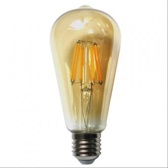 Becuri LED - BEC LED FILAMENT AMBER ST64 8W