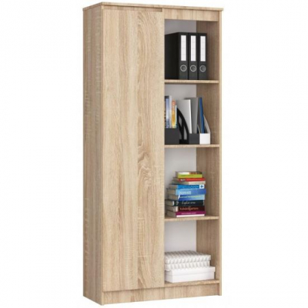 Mobila living si biblioteci - BIBLIOTECA, PLACA LAMINATA, 8 RAFTURI, 1 USA, STEJAR, 80X35X180 CM