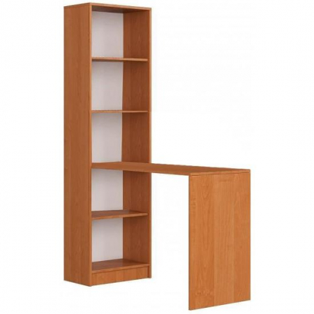 Birouri - BIROU CALCULATOR CU BIBLIOTECA, PLACA LAMINATA, 5 RAFTURI, ARIN, 125X50X180 CM, SMART