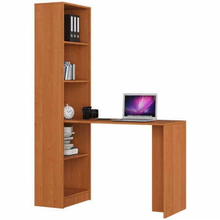 BIROU CALCULATOR CU BIBLIOTECA, PLACA LAMINATA, 5 RAFTURI, ARIN, 125X50X180 CM, SMART [3]
