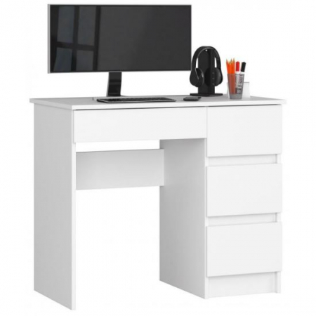 Birouri - BIROU CALCULATOR, PLACA LAMINATA, 4 SERTARE, DREAPTA, ALB, 90X50X77 CM