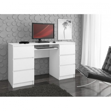 BIROU CALCULATOR, PLACA LAMINATA, 6 SERTARE, 1 RAFT, ALB, 135X50X77 CM [3]