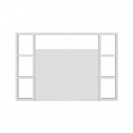 BIROU CU BIBLIOTECA, PLIABIL, SUSPENDAT, PAL MELAMINAT, 7 RAFTURI, ALB, 90X20X60 CM, OMEGA, MINAR [2]