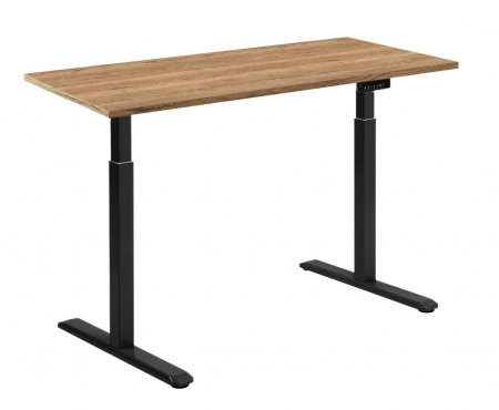 Birouri reglabile - BIROU REGLABIL CU UN MOTOR, CADRU NEGRU, BLAT STEJAR HALIFAX 1200X670X25 MM