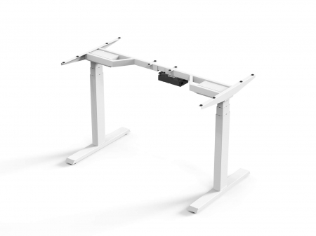 CADRU PENTRU BIROU REGLABIL 62-128 CM, CU 2 MOTOARE, DIGITAL TOUCH CONTROLLER, CULOARE ALB [2]