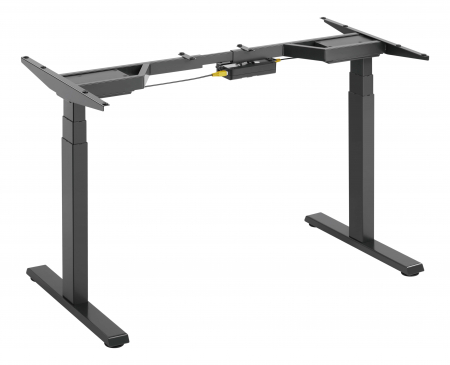 CADRU PENTRU BIROU REGLABIL 62-128 CM, CU 2 MOTOARE, DIGITAL TOUCH CONTROLLER, CULOARE NEGRU [1]