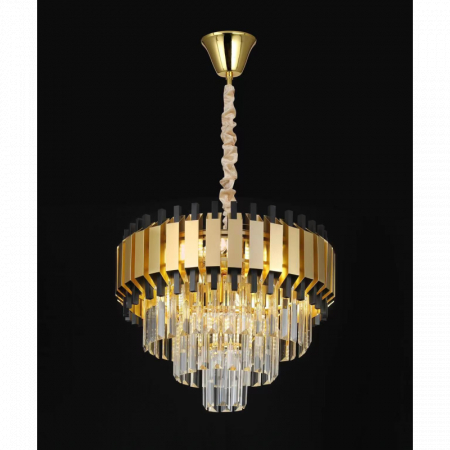 Plafoniere - Candelabru Auriu Cristal Moderna