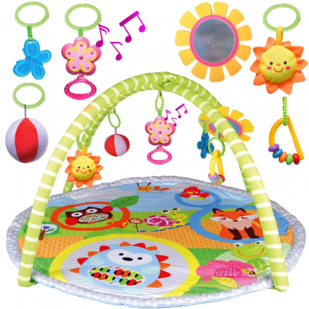 CENTRU DE ACTIVITATI, SALTEA DE JOACA PENTRU COPII, INTERACTIVA, MUZICALA, CU ACCESORII, 82X82X50 CM [3]