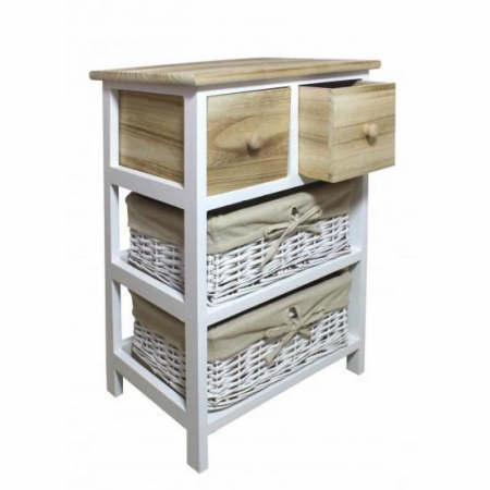 COMODA LEMN, 4 SERTARE, 40X29X58 CM, NATUR [2]