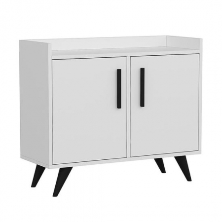 Comode - COMODA, PAL MELAMINAT, 4 RAFTURI, ALB, 90X35X77 CM, LAURA, MINAR