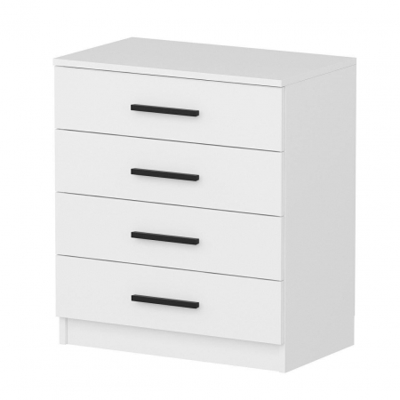 COMODA, PAL MELAMINAT, 4 SERTARE, ALB, 70X42X79 CM, WHITE CASTLE, MINAR [3]