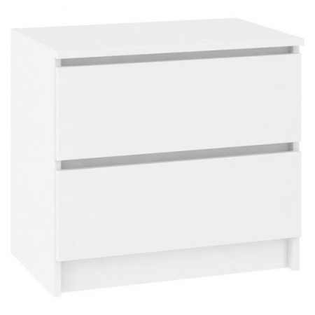 Comode - COMODA, PLACA LAMINATA, 2 SERTARE, ALB, 60X40X55 CM