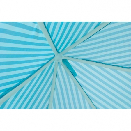 CORT DE JOACA PENTRU COPII, HEXAGONAL, CU PERDELE, ALBASTRU SI ALB, 135X135X140 CM [7]