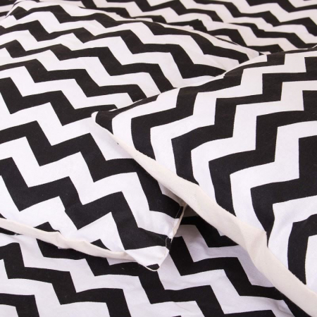 CORT DE JOACA PENTRU COPII, STIL INDIAN, ALB-NEGRU, ZIGZAG, 120X100X160 CM, SPRINGOS [6]