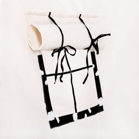 CORT DE JOACA PENTRU COPII, STIL INDIAN, NEGRU CU NORI, 120X100X160 CM, SPRINGOS [2]