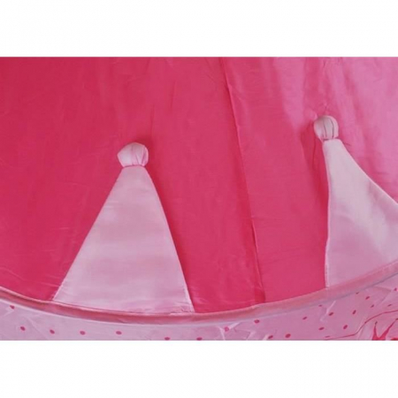CORT DE JOACA PENTRU COPII, TIP CASTEL, IMPERMEABIL, CU HUSA, MODEL BULINE SI CORONITE, ROZ, 105X135 CM, ISOTRADE [9]