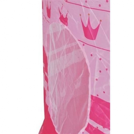 CORT DE JOACA PENTRU COPII, TIP CASTEL, IMPERMEABIL, CU HUSA, MODEL BULINE SI CORONITE, ROZ, 105X135 CM, ISOTRADE [8]