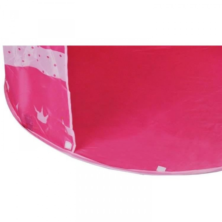 CORT DE JOACA PENTRU COPII, TIP CASTEL, IMPERMEABIL, CU HUSA, MODEL BULINE SI CORONITE, ROZ, 105X135 CM, ISOTRADE [11]