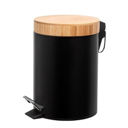 Bucatarie - COS DE GUNOI, 3 L, CU CAPAC, NEGRU/BAMBUS, SPRINGOS