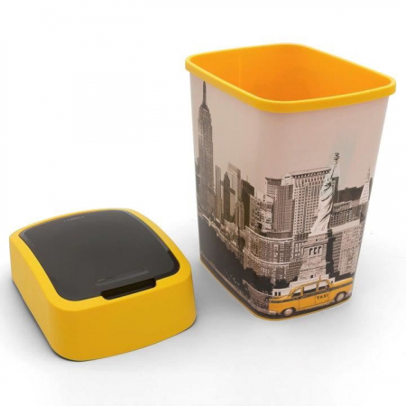 COS DE GUNOI CU CAPAC BATANT, PLASTIC, MODEL NEW YORK, 25 L, 34X26X47 CM, CURVER [3]