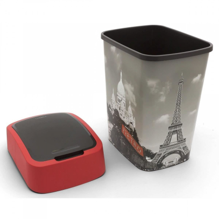 COS DE GUNOI CU CAPAC BATANT, PLASTIC, MODEL PARIS, 25 L, 34X26X47 CM, CURVER [3]
