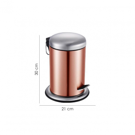 COS DE GUNOI CU PEDALA, 5 L, CUPRU, EASYHOME [2]