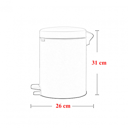COS DE GUNOI CU PEDALA - CAPACITATE 5 LITRI - MOV [2]