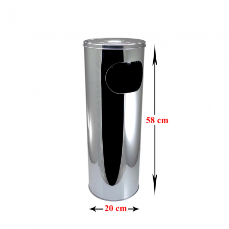 COS DE GUNOI DIN INOX CU SCRUMIERA 20 X 58 CM 18 L [2]