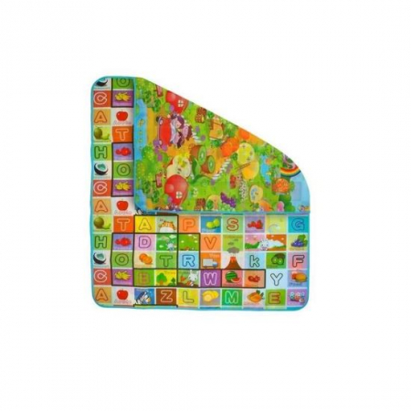 Covoare copii - COVOR JOACA COPII, TERMIC, INTERACTIV, CU 2 FETE, POLIETILENA, MULTICOLOR, 200X180X0.5 CM