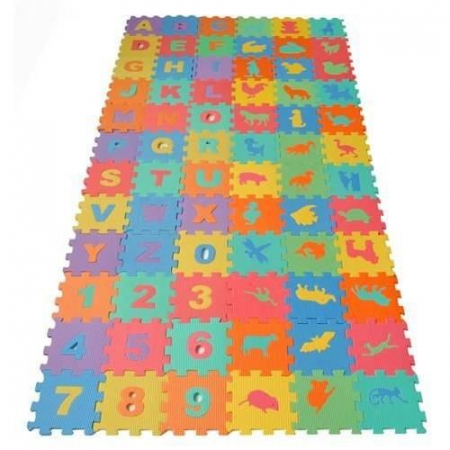 COVOR SPUMA TIP PUZZLE, PENTRU COPII, SPUMA EVA, 72 PIESE, 16X16 CM [5]