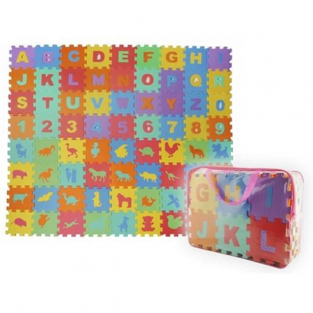COVOR SPUMA TIP PUZZLE, PENTRU COPII, SPUMA EVA, 72 PIESE, 16X16 CM [9]