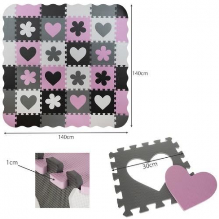 COVOR TIP PUZZLE, PENTRU COPII, SPUMA EVA, 16 PIESE, 30X30 CM, ISOTRADE [3]