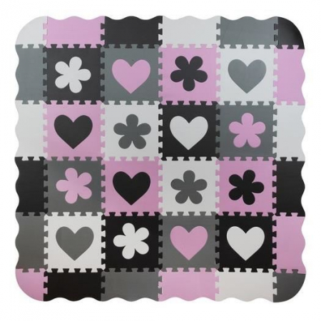 Covoare copii - COVOR TIP PUZZLE, PENTRU COPII, SPUMA EVA, 16 PIESE, 30X30 CM, ISOTRADE
